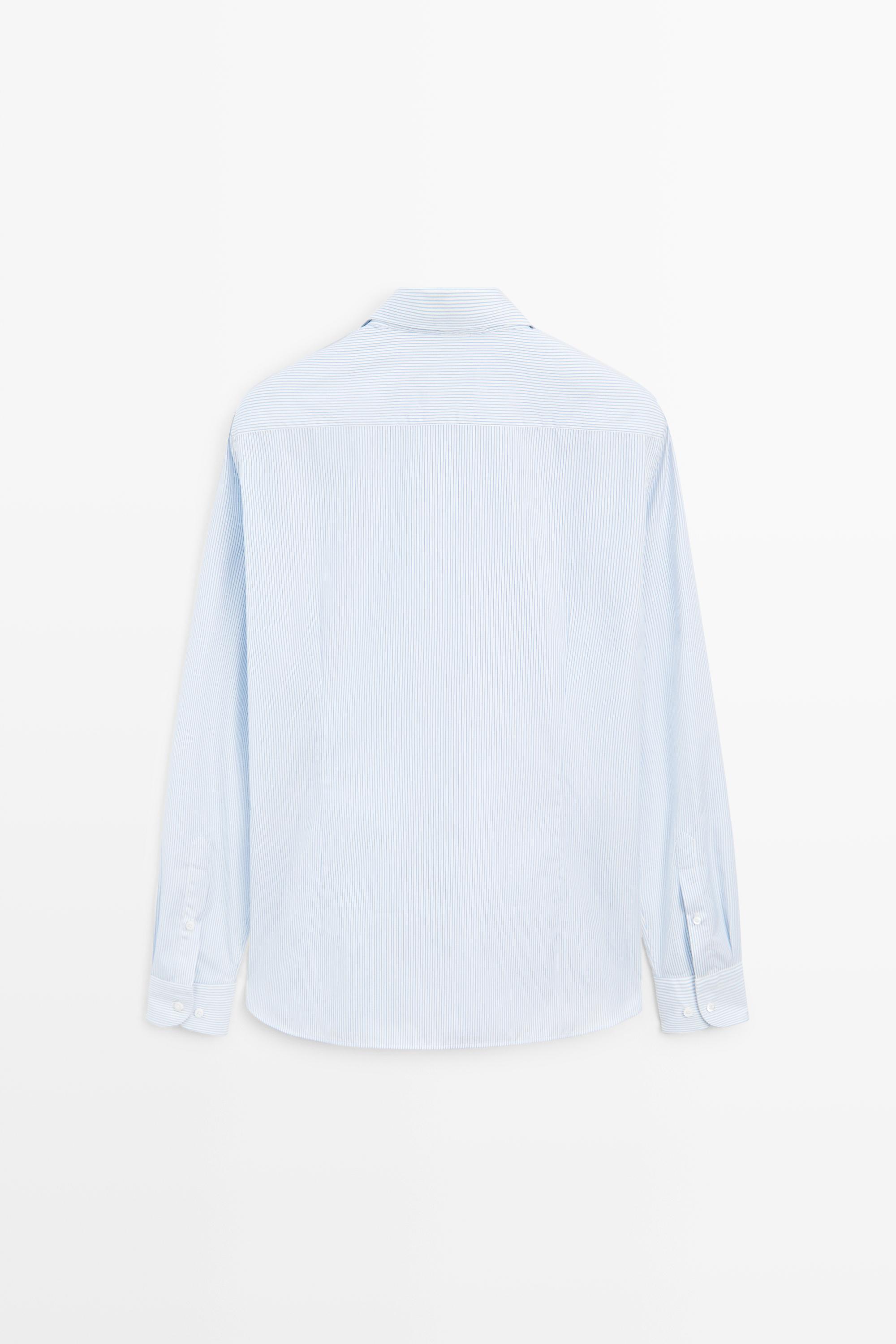 Chemise rayée 100 % coton